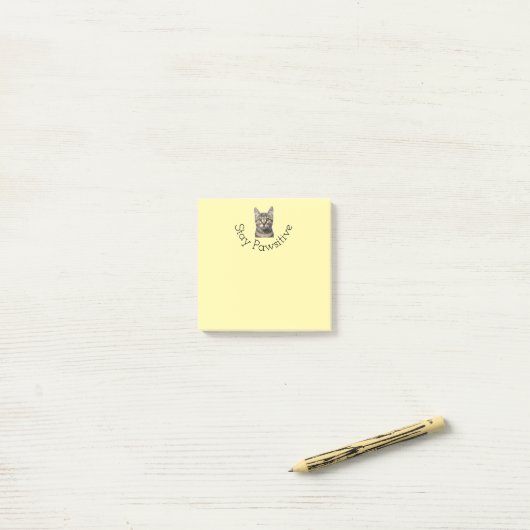 Blijf positief Kat Post It Notes (Op bureau)