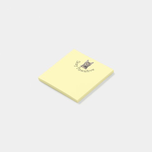 Blijf positief Kat Post It Notes (Schuin)