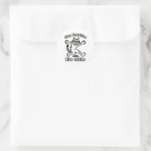 Blijf Positief Kat Ronde Sticker (Tas)