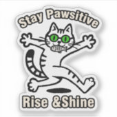 Blijf Positief Kat Sticker (Voorkant)