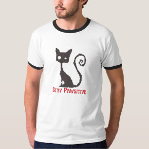 Blijf Positief Kat T-shirt – Leuke Positiviteits T