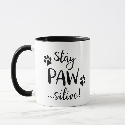 Blijf Positief Kattenliefhebber Mok (Links)
