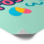 Blijf Positief Kleurrijke Sticker Poster (Hoek)