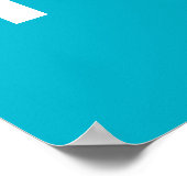 Blijf positief Motivatie blauw wit Poster (Hoek)