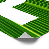 Blijf positief Motivatie Groene Botanische Poster (Hoek)