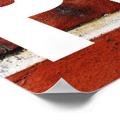 Blijf positief Motivatie rode wandbakstenen Poster (Hoek)