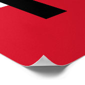 Blijf positief Motivatie rood zwart wit Poster (Hoek)