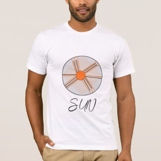 Blijf Positief Motiverende Typografie Zon T-Shirt