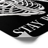 Blijf positief Nooit Beter Skelet Grappig Hallowee Poster (Hoek)