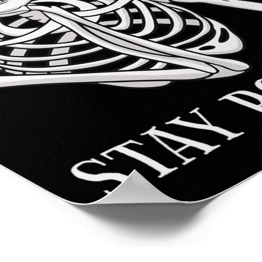 Blijf positief Nooit Beter Skelet Grappig Hallowee Poster (Hoek)