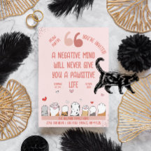 Blijf positief passief kat thema feest