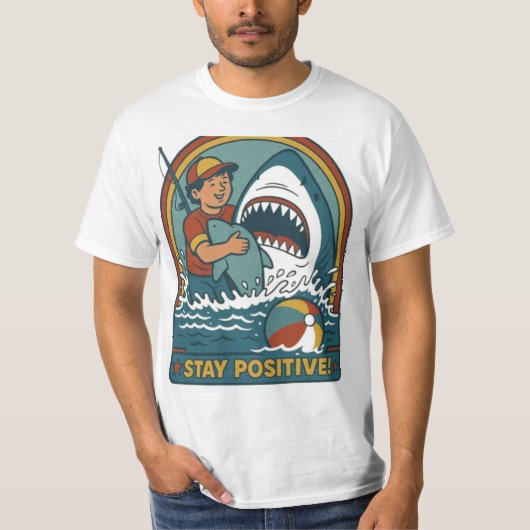 Blijf positief Premium T-shirt (Voorkant)