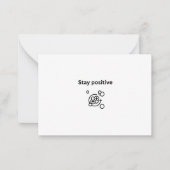 Blijf positief - protonchemie notitiekaartje (Voorkant)