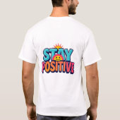 Blijf positief Rainbow Smiley Face T-shirt (Achterkant)