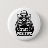 Blijf Positief Ronde Button 5,7 Cm (Voorkant)