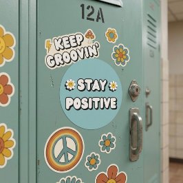 Blijf Positief Ronde Sticker