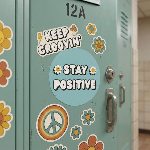 Blijf Positief Ronde Sticker