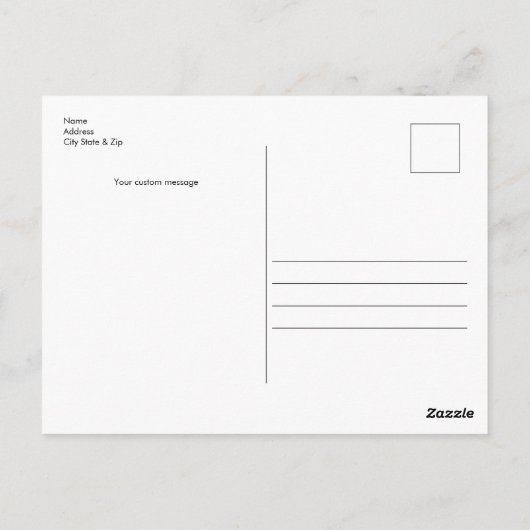 Blijf positief roze Briefkaart (Achterkant)