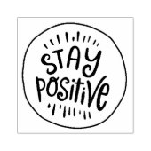Blijf Positief Rubberstempel (Afrduk)