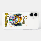 Blijf positief - Schattigee hondenkoffieliefhebber Case-Mate iPhone Case (Achterkant (horizontaal))