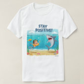 Blijf positief - Shark Adventure bij Zee T-shirt (Design voorkant)
