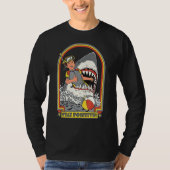Blijf positief Shark Attack  Retro Comedy T-shirt (Voorkant)