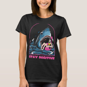Blijf positief Shark Beach T-shirt