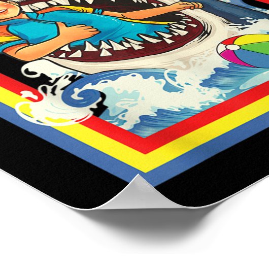 Blijf positief - Shark Lover Wildlife Ocean Zee An Poster (Hoek)