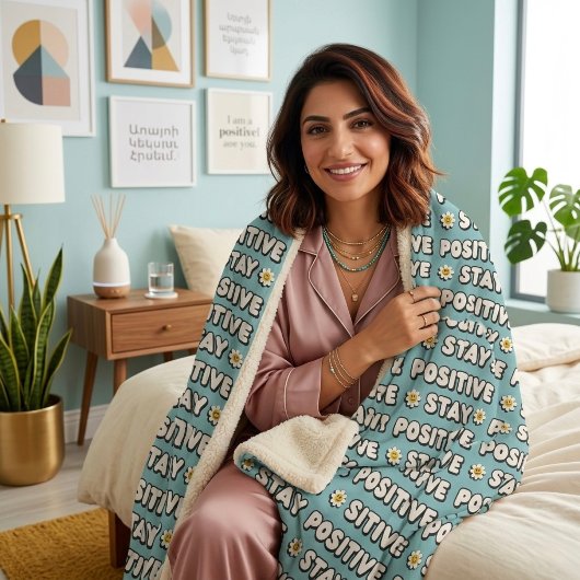 Blijf Positief Sherpa Deken