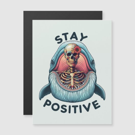 Blijf Positief - Skelet en Walvis (Voorkant / Achterkant)