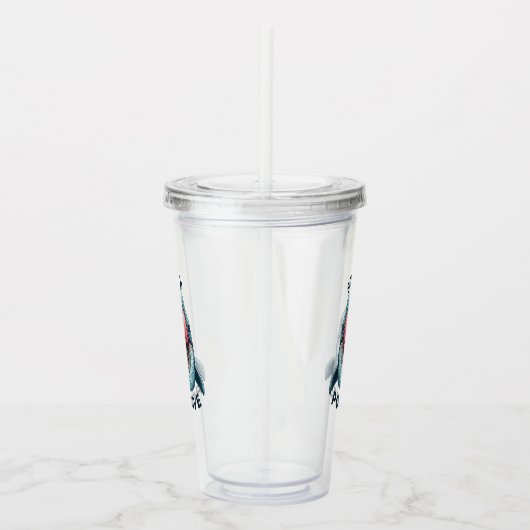 Blijf positief - Skelet en Whale Acryl Drinkbeker (Rechts)