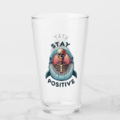 Blijf positief - Skelet en Whale Glas (Achterkant)