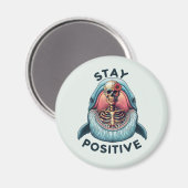 Blijf positief - Skelet en Whale Magneet (Voorkant / Achterkant)