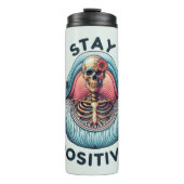Blijf positief - Skelet en Whale Thermosbeker (Voorkant)