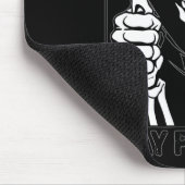 Blijf positief Skeleton Grim Reaper Halloween Muismat (Hoek)