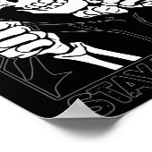 Blijf positief Skeleton Grim Reaper Halloween Poster (Hoek)
