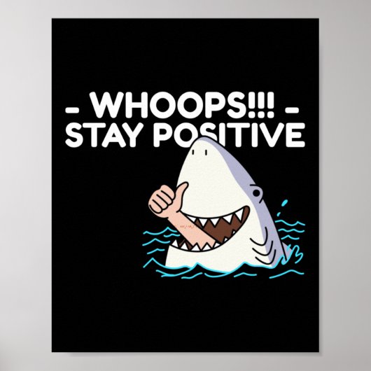 Blijf positief Sticker 3 Poster (Voorkant)