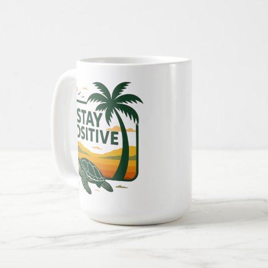 Blijf positief Tide Hoodie Baby T-shirt Koffiemok (Voorkant links)