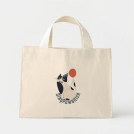 Blijf Positief Tuxedo Kat Verjaardagsfeestje Klein Mini Tote Bag