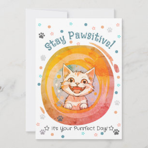 Blijf Positief Verjaardags/Encouragement/ Feestdagenkaart