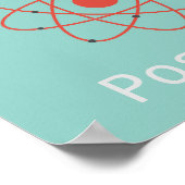 Blijf positief voor atoom science slogan poster (Hoek)