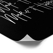 blijf positief werk hard maken van het gebeuren poster (Hoek)