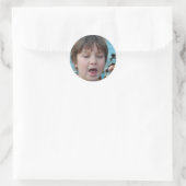 Blijf positief, werk hard ronde sticker (Tas)