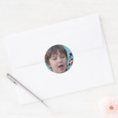 Blijf positief, werk hard ronde sticker (Envelop)
