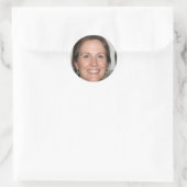 Blijf positief, werk hard ronde sticker (Tas)
