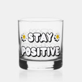 Blijf Positief Whisky Glas (Achterkant)