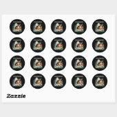 Blijf Positieve Haai Grappig Ronde Sticker (Vel)