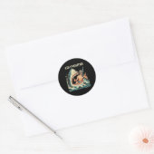 Blijf Positieve Haai Grappig Ronde Sticker (Envelop)