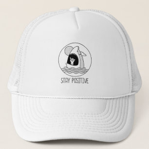 Blijf positieve haaiensurfers trucker pet