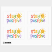 Blijf Positieve Kleurrijke Tekst Sticker (Vel)